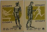 Набор спичечных этикеток "Спорт", 2 шт, СССР (сост. на фото)